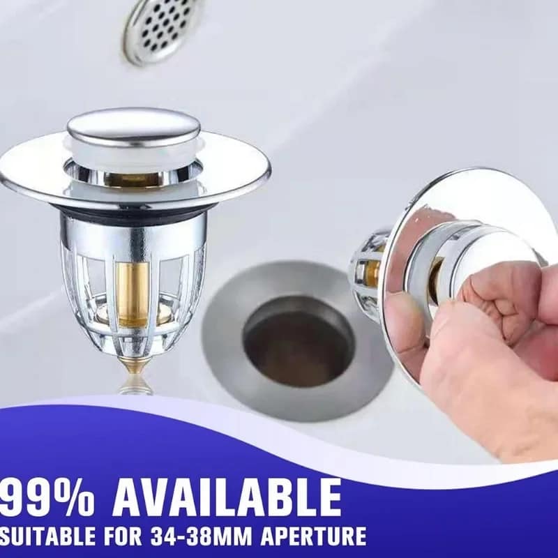 Bathroom Universal Pop up Sink Plugs, wash basin bounce drain filter,Drain Plug, bathroom sink stopper replacement,Pop-up Stainless Steel Sink Drain Filter