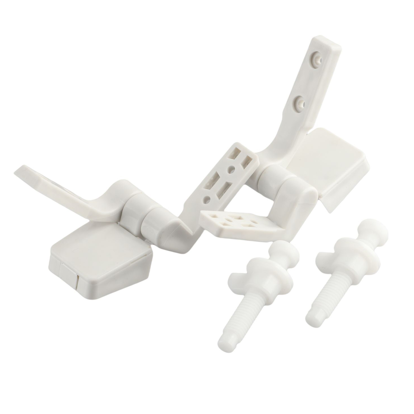 1 Pair White Plastic Toilet For Seat Lid Hinge Replacement With Bolts Screw Nuts Fit Toilet For Seats Bathroom Toilet Small Tool