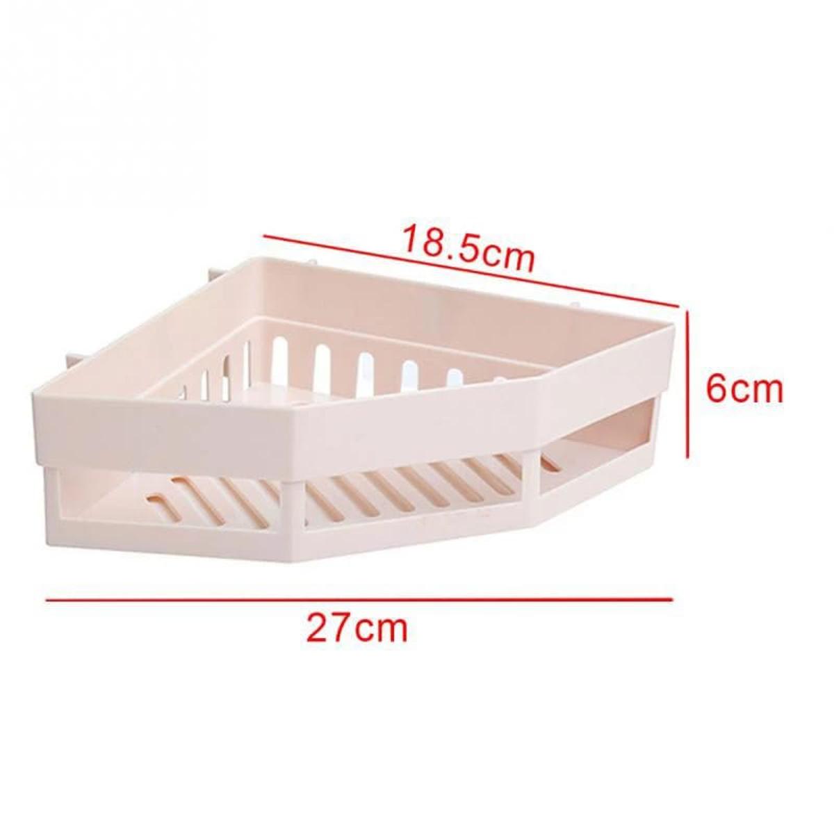 Stylish Adhesive Storage Rack Corner Shelf for Kitchen Bathroom Home Decoration-Multicolor