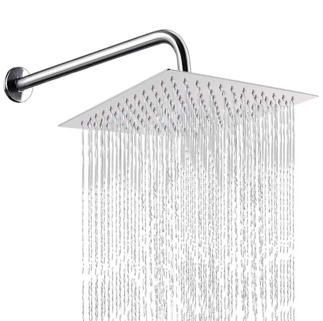 8/8 inch Shower Set with 12 inch SS pipe (Full Set) Bathroom Rain Shower Set