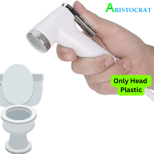 Commode Bidet Toilet Push Shower Head Raya White Colour Plastic Materials