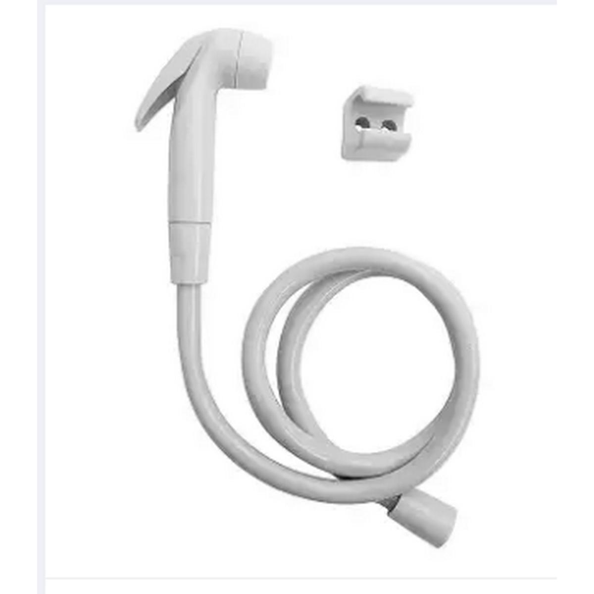 Sanitation Health Faucet Plastic Set (White, shower tube and hook)