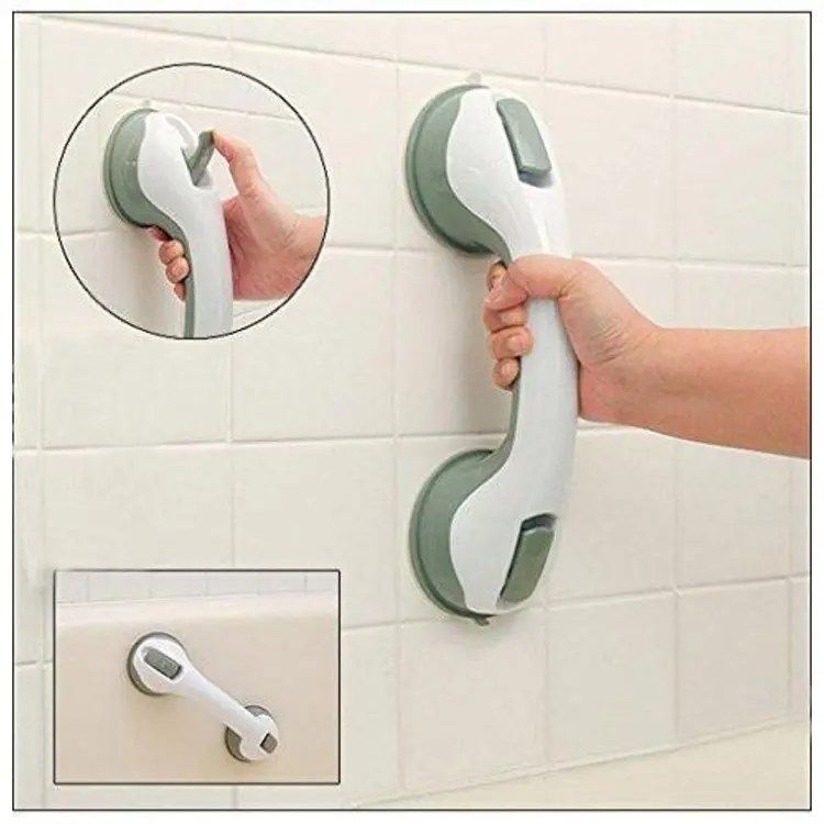 Strong Powerful Suction Bath & Shower Safety Handle Grip Grab Bar Support Anti-Slip Waterproof Handle