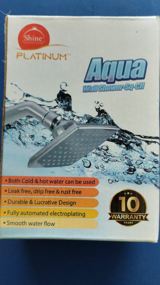 Aqua Wall Shower Square RFL Shine Platinum ABS and Metal Coating for Bathroom