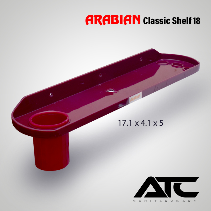 ARABIAN 17inch Classic Shelf  for Bathroom and Basin -Maroon