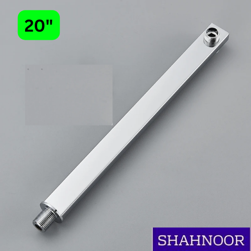 20" Extension G1/2 Thread Wall Mounted Shower Arm Shower Head Fixed Pipe Bathroom Shower Accessories