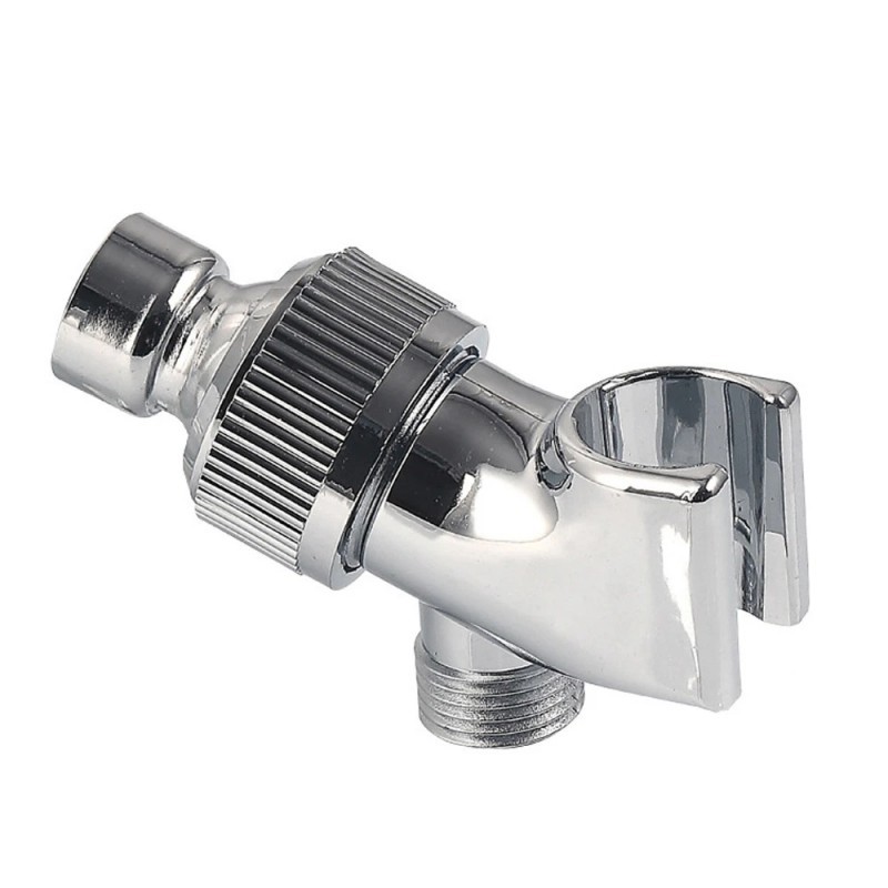 G1/2" 3 Way Tee Connector Shower Adapter Adjustable Water  Diverter Valve Arm Mounted Faucet Sprinkler Holder Bathroom Accessory